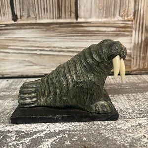 Green Walrus Figurine